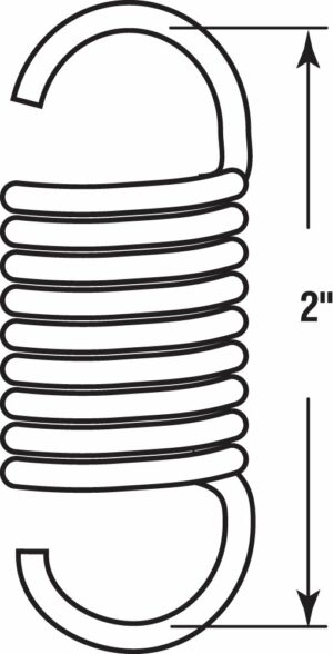 Prime-Line 2 in. L X 3/4 in. D Extension Spring 2 pk - Image 2