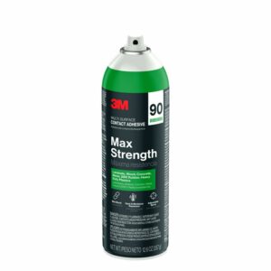 3M Max Strength 90 Multi-Surface Contact Adhesive, 12.6 oz., Low VOC, Max Bond, Heat & Water Resistant, Adjstable Spray for Metal, Wood, Plastics, Laminates, and Concrete (99-NAT) - Image 8