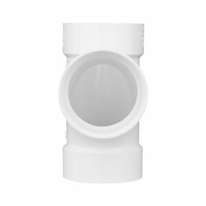 Charlotte Pipe Schedule 40 4 in. Hub X 4 in. D Hub PVC Sanitary Tee - Image 2