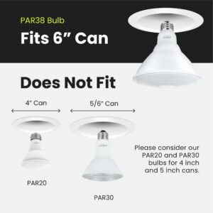 Feit Enhance PAR38 E26 (Medium) LED Bulb Daylight 75 Watt Equivalence 4 pk - Image 7