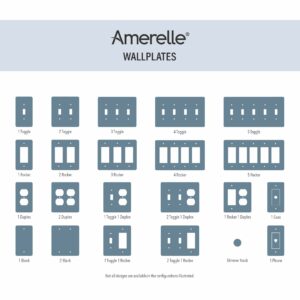 Amerelle Century Antique Nickel 1 gang Stamped Steel Duplex Wall Plate - Image 3