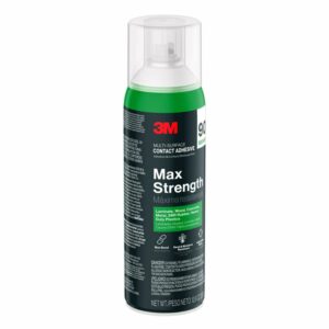 3M Max Strength 90 Multi-Surface Contact Adhesive, 12.6 oz., Low VOC, Max Bond, Heat & Water Resistant, Adjstable Spray for Metal, Wood, Plastics, Laminates, and Concrete (99-NAT) - Image 4