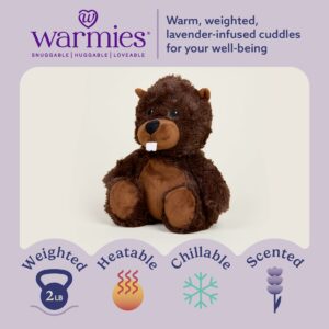Warmies Beaver Stuffed Animals Brown - Image 2