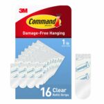 3M Command Small Plastic Refill Strips 2.12 in. L 16 pk (Case of 6)