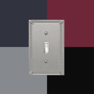 Amerelle Imperial Bead Brushed Nickel 3 gang Metal Toggle Wall Plate 74TTTBN - Image 4