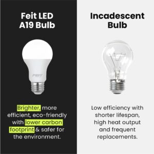 Feit A19 E26 (Medium) LED Bulb Daylight 60 Watt Equivalence 4 pk - Image 7