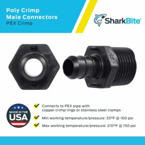SharkBite 1/2 in. Barb X 1/2 in. D MNPT Poly Alloy Male Adapter 5-Pack - Image 4