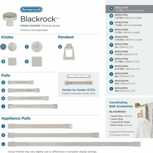 Amerock Blackrock Round Cabinet Knob 1-5/16 in. D 1-1/16 in. Polished Nickel - Image 4