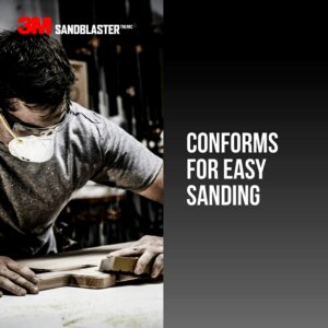 3M Sandblaster 4-1/2 in. L X 2-1/2 in. W X 1 in. 220 Grit Sanding Sponge - Image 7