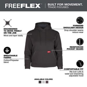 Milwaukee Freeflex Long Sleeve Women's Hooded Hoodie Black XL - Image 2