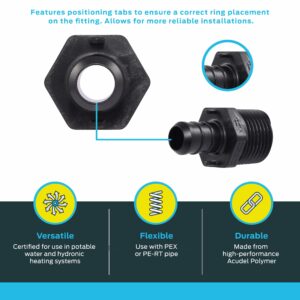 SharkBite 1/2 in. Barb X 1/2 in. D MNPT Poly Alloy Male Adapter 5-Pack - Image 3