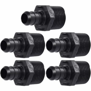 SharkBite 1/2 in. Barb X 1/2 in. D MNPT Poly Alloy Male Adapter 5-Pack
