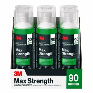 3M Max Strength 90 Multi-Surface Contact Adhesive, 12.6 oz., Low VOC, Max Bond, Heat & Water Resistant, Adjstable Spray for Metal, Wood, Plastics, Laminates, and Concrete (99-NAT) - Image 7