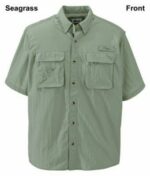World Wide Sportsman Nylon Angler Shirts for Men - Short-Sleeve - Seagrass - LG