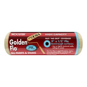 Wooster Golden Flo Fabric 9 in. W X 1/2 in. Paint Roller Cover