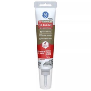 GE Advanced Almond Silicone 2 Kitchen and Bath Caulk Sealant 2.8 oz 2816708