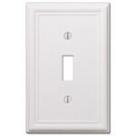 Amerelle Chelsea White 1 gang Stamped Steel Toggle Wall Plate