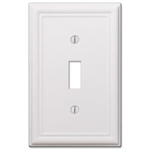 Amerelle Chelsea White 1 gang Stamped Steel Toggle Wall Plate