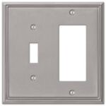 Amerelle Metro Gray 2 gang Die-Cast Metal Toggle Wall Plate