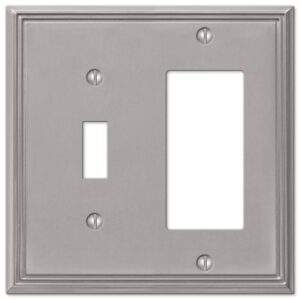 Amerelle Metro Gray 2 gang Die-Cast Metal Toggle Wall Plate