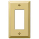 Amerelle Century Polished Brass 1 gang Stamped Steel Decorator Wall Plate