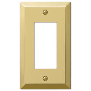 Amerelle Century Polished Brass 1 gang Stamped Steel Decorator Wall Plate