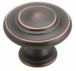 Amerock Round Cabinet Knob 1-5/16 in. D 1 in. Oil Rubbed Bronze