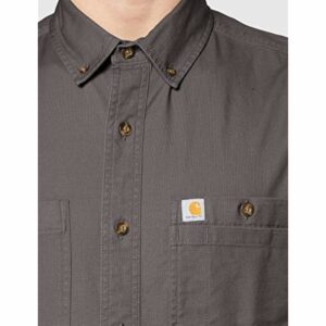 Carhartt mens Rugged Flex Rigby Short Sleeve Work Utility Button Down Shirt, Gravel, Large US - Image 3