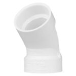 Charlotte Pipe Schedule 40 1-1/2 in. Hub X 1-1/2 in. D Hub PVC 45 Degree Elbow