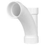 Charlotte Pipe Schedule 40 3 in. Hub X 3 in. D Hub PVC Long Turn Wye
