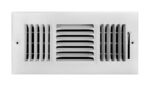 Tru Aire 6 in. H X 12 in. W 3-Way Powder Coat White Steel Wall/Ceiling Register