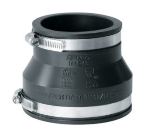 Fernco Schedule 40 4 in. Hub X 3 in. D Hub PVC Flexible Coupling