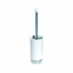 InterDesign White & Chrome York Toilet Bowl Brush 95621 (Case of 2)