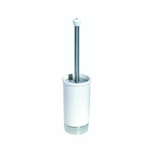 InterDesign White & Chrome York Toilet Bowl Brush 95621 (Case of 2)