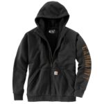 Carhartt Rain Defender® Fleece-Lined Logo Graphic Sweatshirt 105443-BLK Large