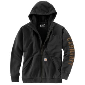 Carhartt Rain Defender® Fleece-Lined Logo Graphic Sweatshirt 105443-BLK Large