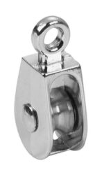Koch Industries 1 in. D Nickel Aluminum Ridge Eye Single Sheave Rigid Eye Pulley