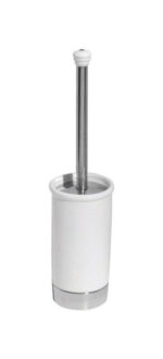InterDesign White & Chrome York Toilet Bowl Brush 95621 (Case of 2)