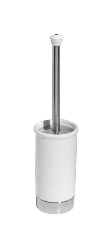 InterDesign White & Chrome York Toilet Bowl Brush 95621 (Case of 2)