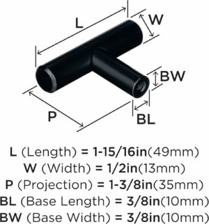 Amerock Bar Pull Cabinet Pull Black Bronze - Image 2