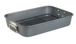 Wearever Commercial Aluminum Roaster with Rack 2.9 qt Gray