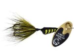 Worden's Vibric Rooster Tail Lure - 1/8 oz - Black Yellow Tiger Mylar