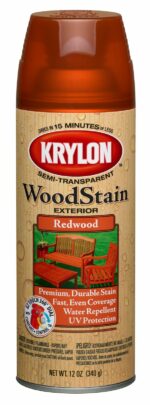 Krylon K03604000 Exterior Semi-Transparent Wood Stain, Redwood, 12 Ounce