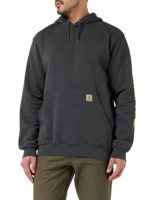 Carhartt Midweight Logo Sleeve Graphic Sweatshirt Carbon Heather K288 Large