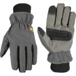 Wells Lamont Men's Outdoor Winter Work Gloves Black/Gray Large 7748L