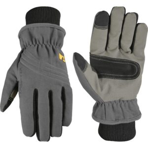 Wells Lamont Men's Outdoor Winter Work Gloves Black/Gray Large 7748L