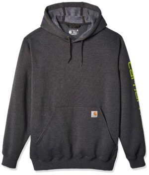 Carhartt Midweight Logo Sleeve Graphic Sweatshirt Carbon Heather K288 Large - Image 3