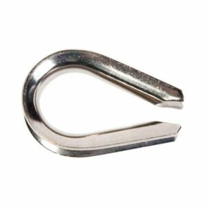 Koch Zinc-Plated Galvanized Steel 3/16 in. D Wire Rope Clips and Thimble 20-Pack - Image 2