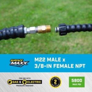 SurfaceMaxx M22 Male x 3/8-in Female NPT Screw Nipple 5800 psi - Image 2