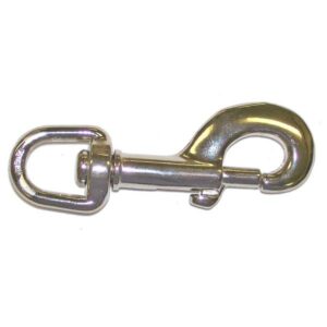 Baron Manufacturing 1/2" Nickel Finish Swivel Eye Bolt Snap